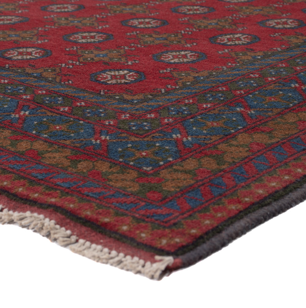 Afghan Teppich - Filpa - 196 x 152 cm - dunkelrot