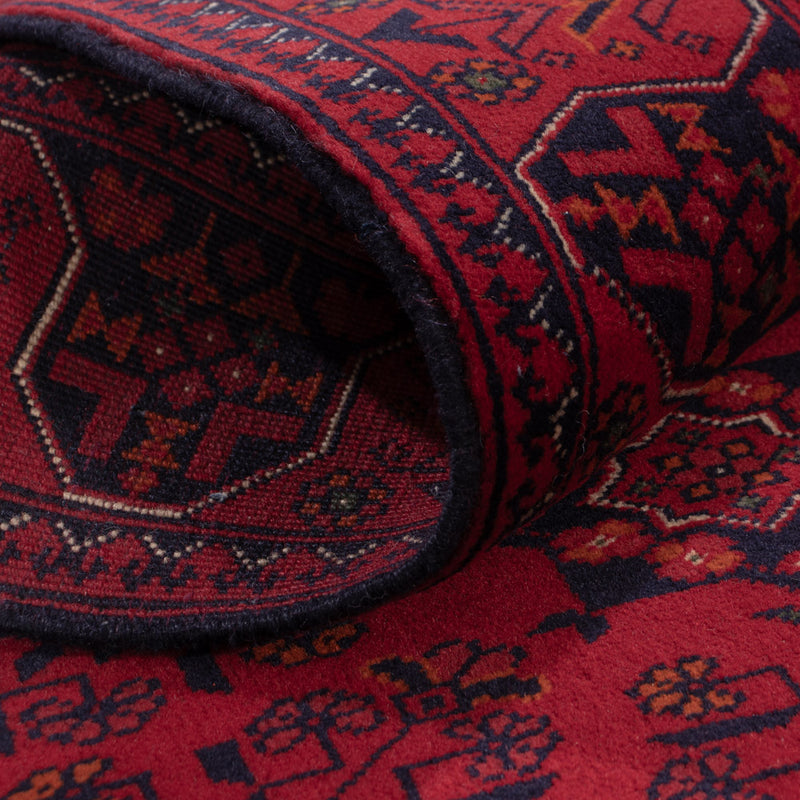 Läufer Afghan - Kunduz - 294 x 84 cm - dunkelrot