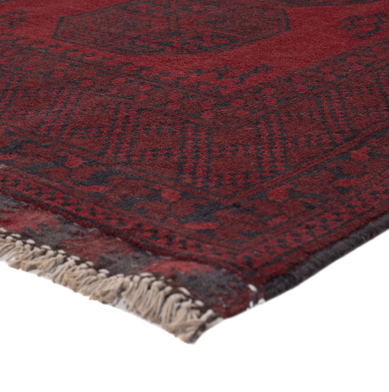 Afghan Teppich - Filpa - 193 x 150 cm - dunkelrot