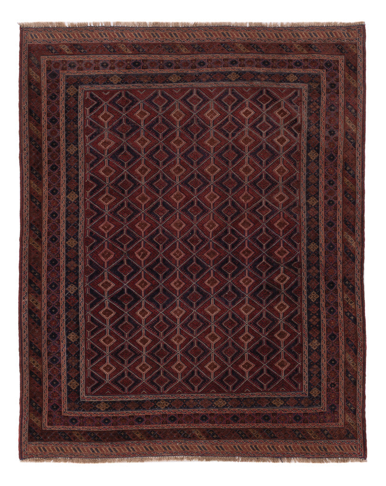 Kelim Teppich - Oriental - 195 x 152 cm - dunkelbeige