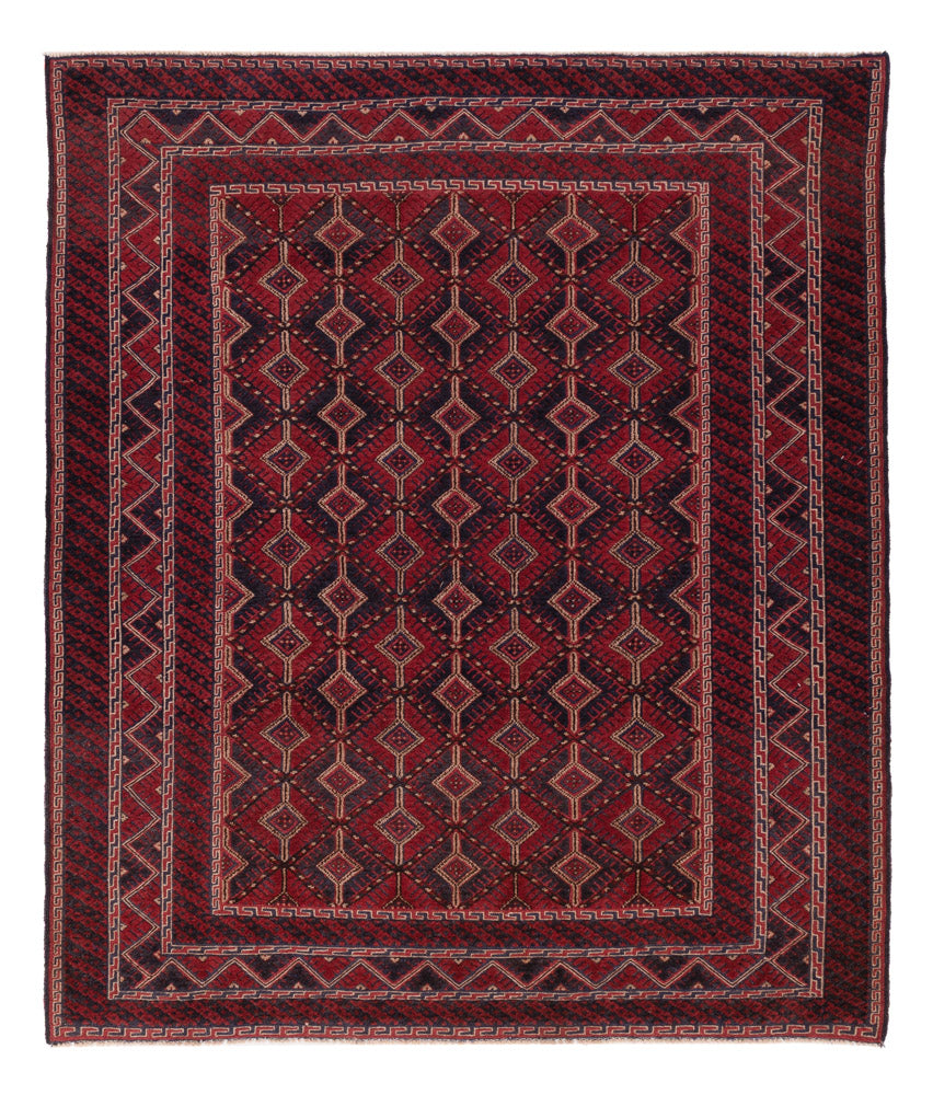 Kelim Teppich - Oriental - 182 x 153 cm - dunkelrot