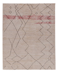 Dywan berberyjski - 211 x 165 cm - jasnoszary