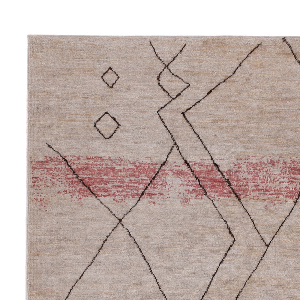 Dywan berberyjski - 211 x 165 cm - jasnoszary