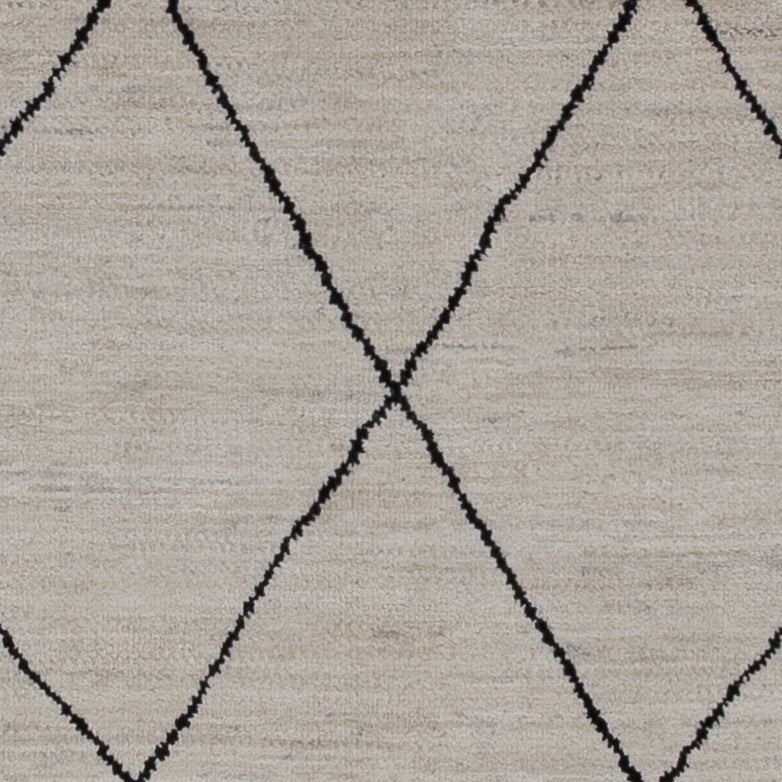 Dywan berberyjski - 204 x 150 cm - jasnoszary