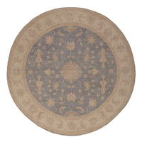 Ziegler Teppich rund  - 198 x 198 cm - blau