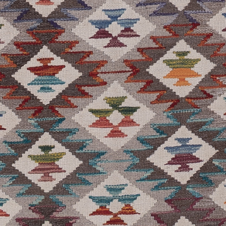 Läufer Kelim - Splash - 249 x 84 cm - mehrfarbig