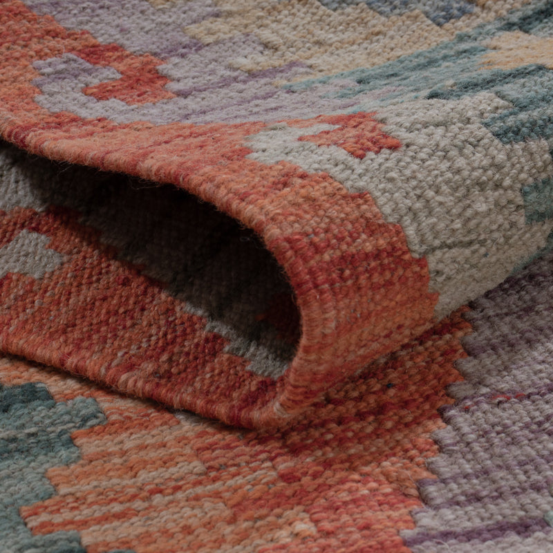 Läufer Kelim - Splash - 297 x 79 cm - mehrfarbig