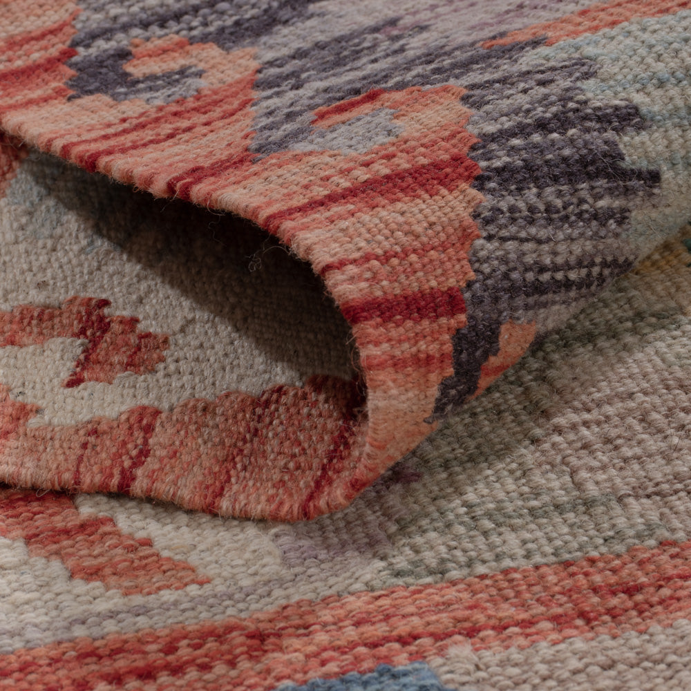 Läufer Kelim - Splash - 283 x 76 cm - mehrfarbig