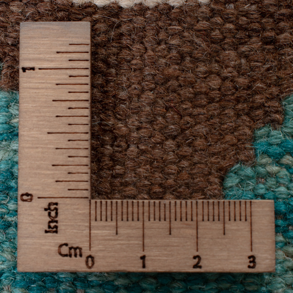 Läufer Kelim - Splash - 303 x 83 cm - dunkelgrün