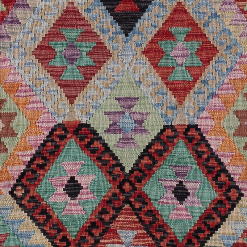 Läufer Kelim - Splash - 305 x 87 cm - mehrfarbig