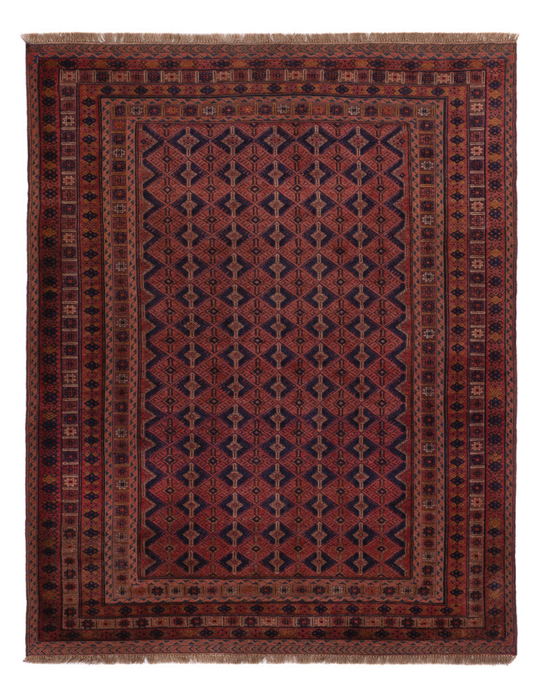 Kelim Teppich - Oriental - 193 x 152 cm - dunkelrot