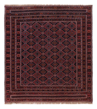 Kelim Teppich - Oriental quadratisch  - 170 x 159 cm - dunkelrot