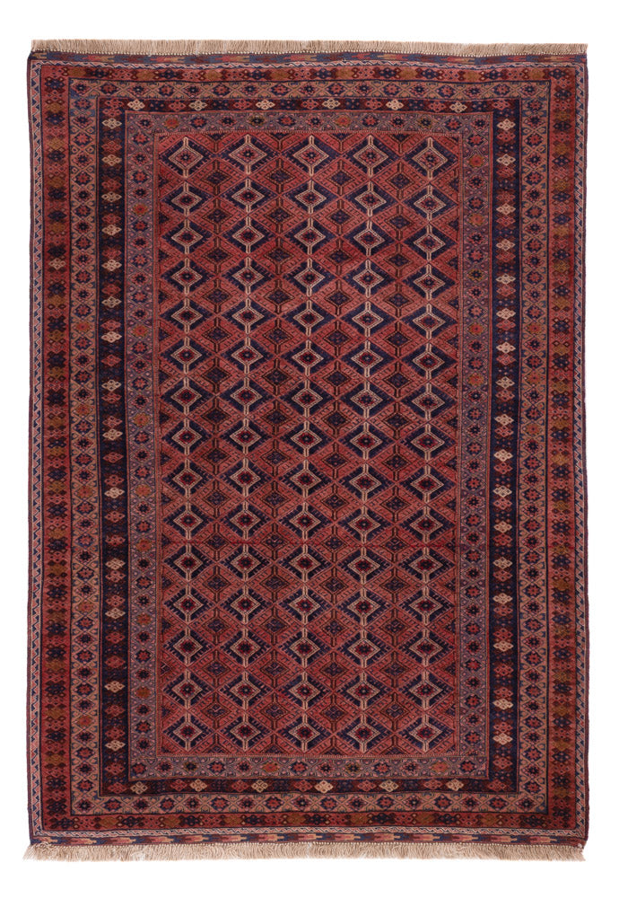 Kelim Teppich - Oriental - 201 x 141 cm - dunkelrot
