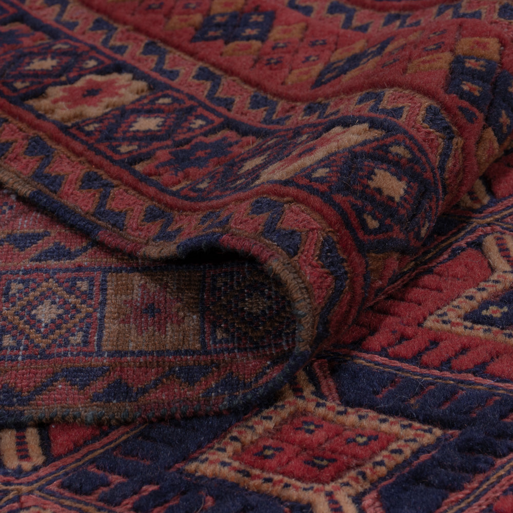 Kelim Teppich - Oriental - 190 x 151 cm - dunkelrot