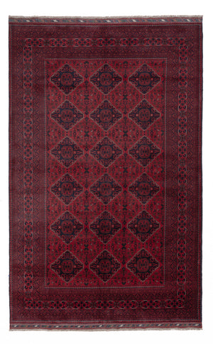 Afghan Teppich - Kunduz - 324 x 202 cm - dunkelrot
