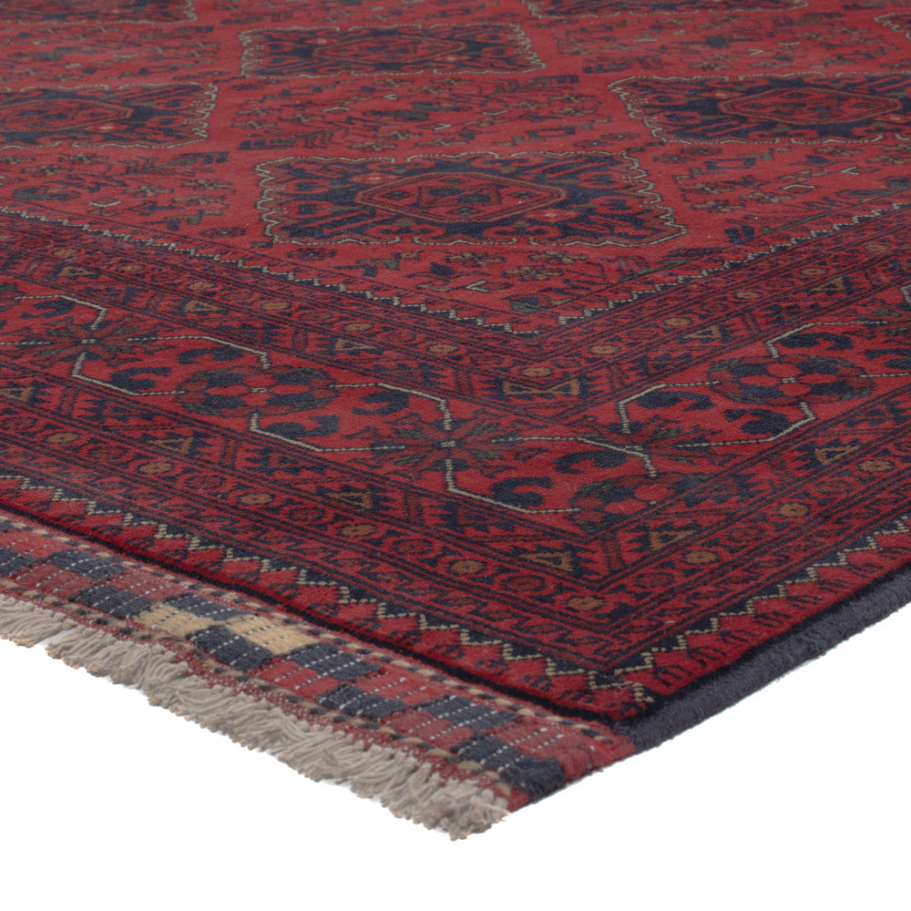Afghan Teppich - Kunduz - 298 x 200 cm - dunkelrot