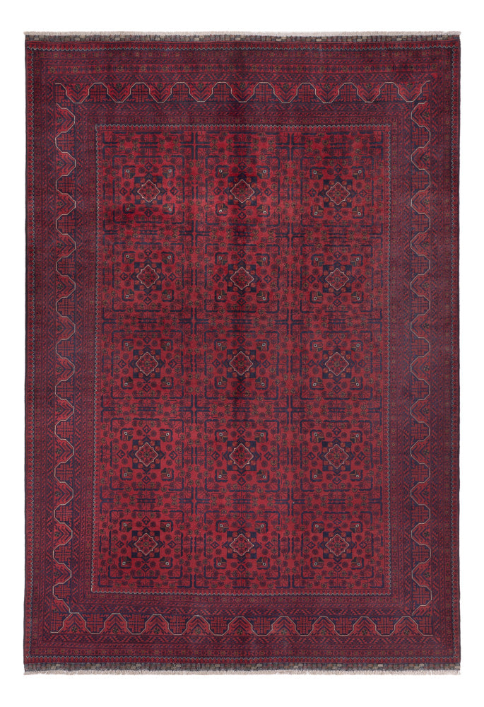 Afghan Teppich - Kunduz - 292 x 200 cm - dunkelrot