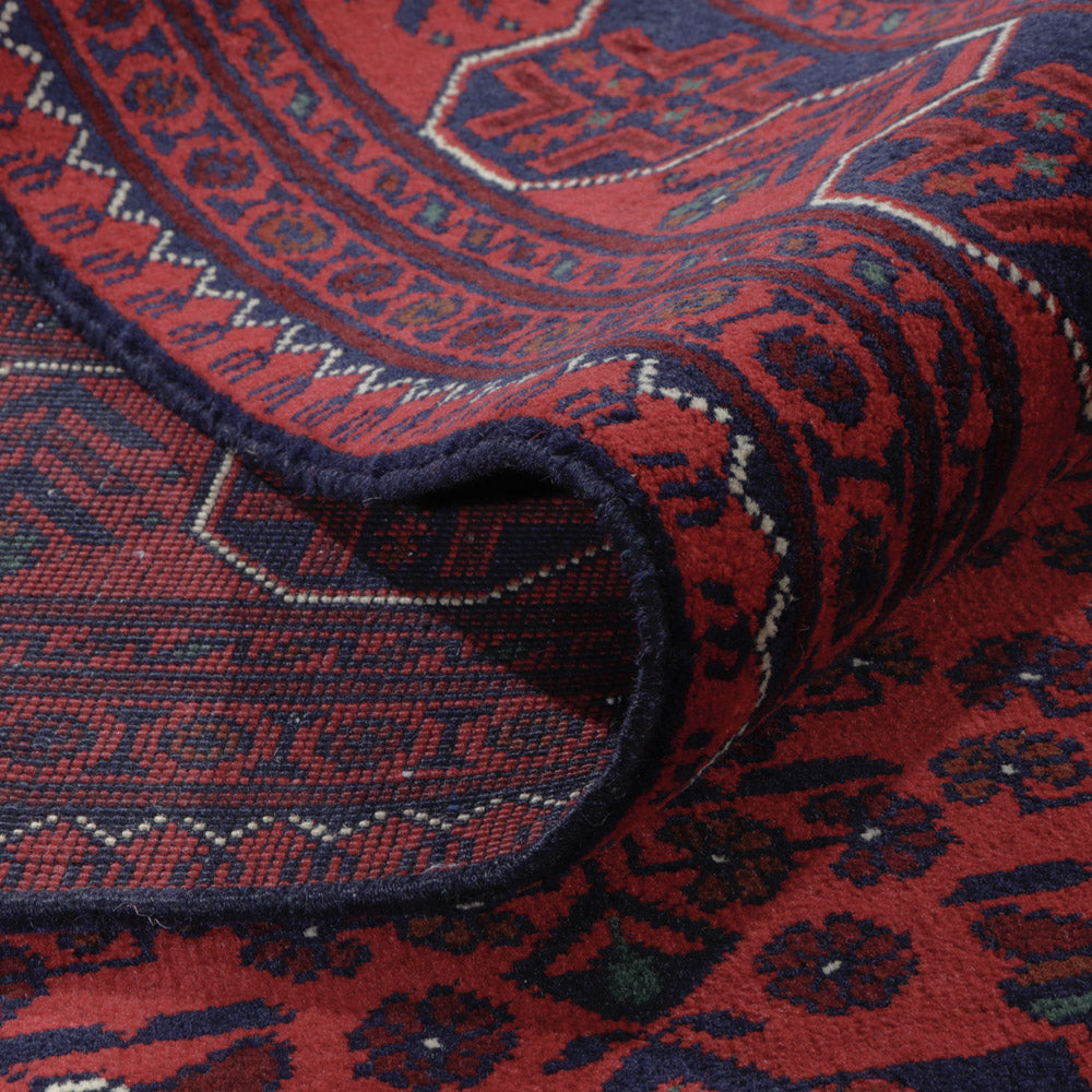 Afgański dywan - Kunduz - 296 x 197 cm - ciemna czerwień