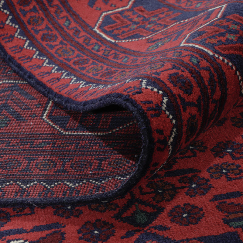 Afgański dywan - Kunduz - 296 x 197 cm - ciemna czerwień