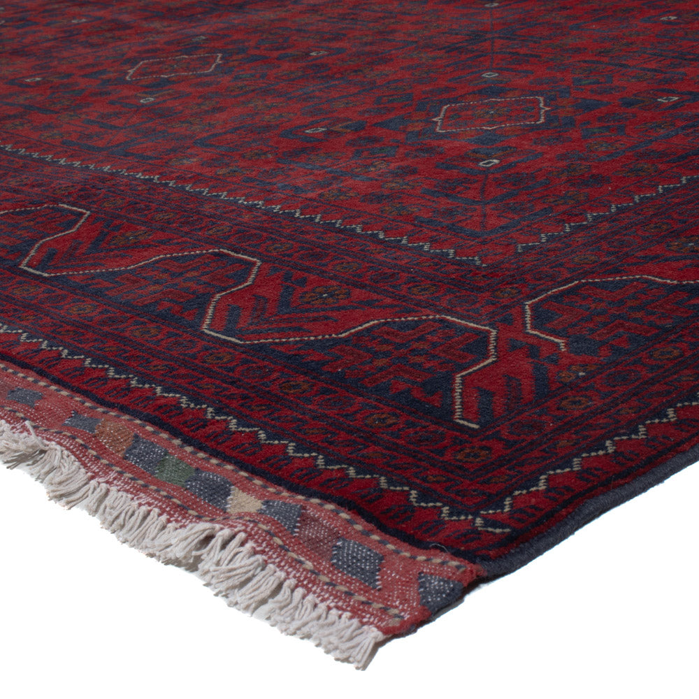 Afghan Teppich - Kunduz - 307 x 197 cm - dunkelrot