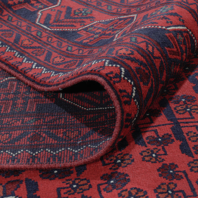 Afghan Teppich - Kunduz - 287 x 195 cm - dunkelrot
