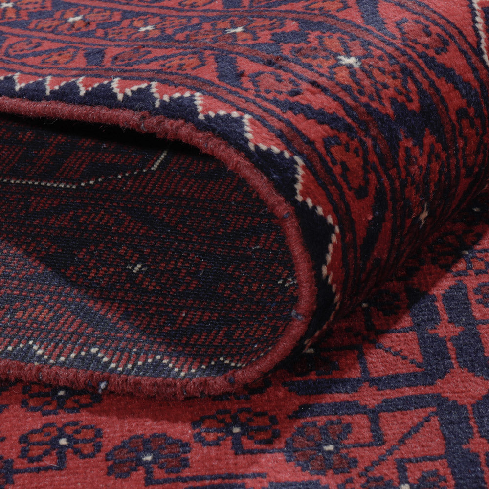 Afgański dywan - Kunduz - 297 x 195 cm - ciemna czerwień