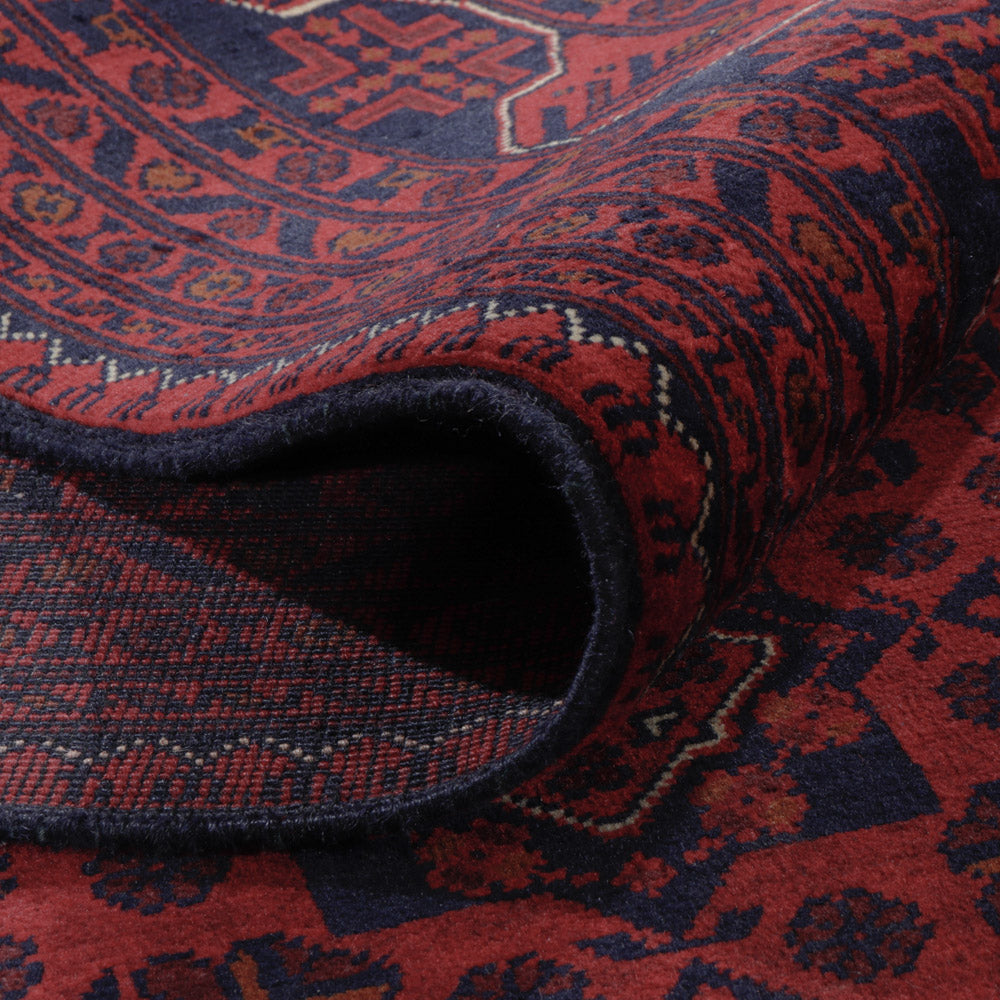 Afghan Teppich - Kunduz - 292 x 198 cm - dunkelrot