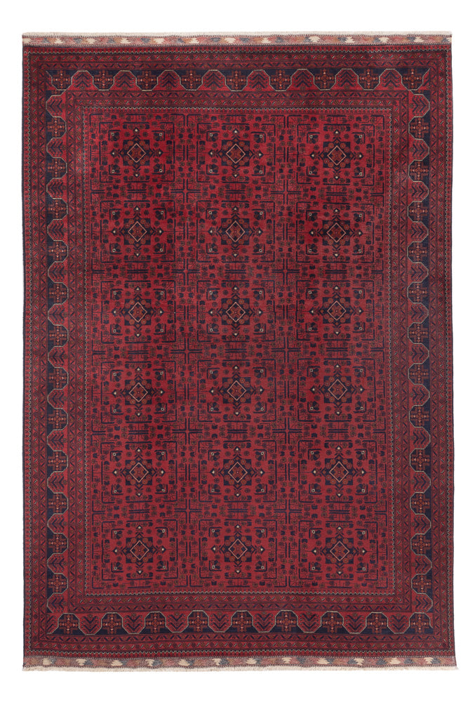 Afghan Teppich - Kunduz - 290 x 195 cm - dunkelrot