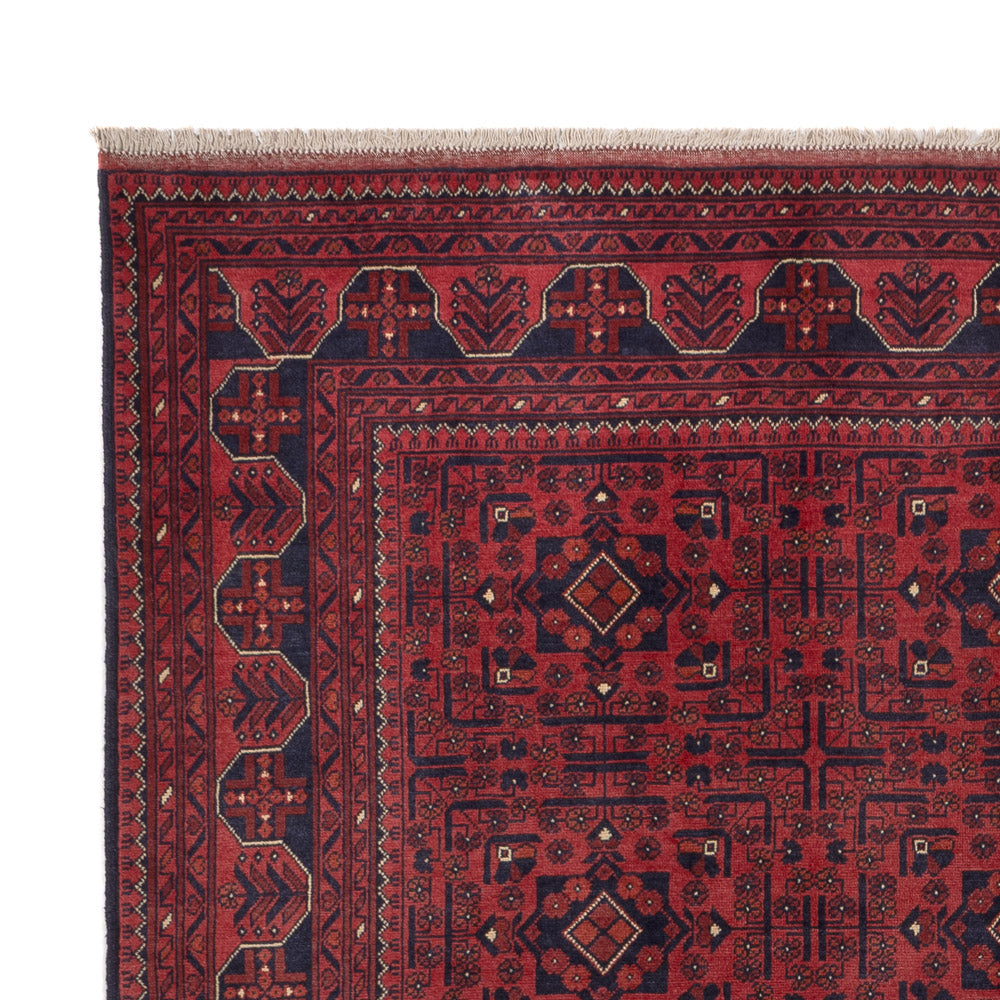 Afghan Teppich - Kunduz - 290 x 196 cm - dunkelrot