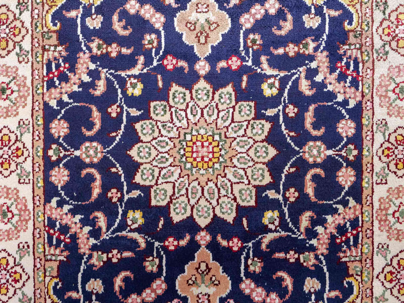 Seidenteppich - China Seide - 91 x 61 cm - dunkelblau