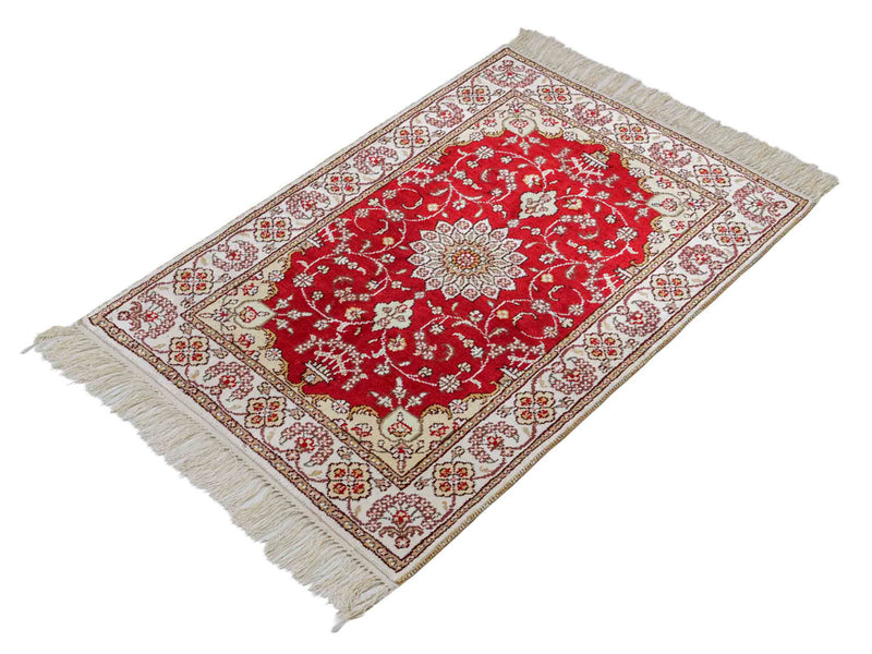 Chiński jedwab Dywan 90x62cm - Dywan orientalny