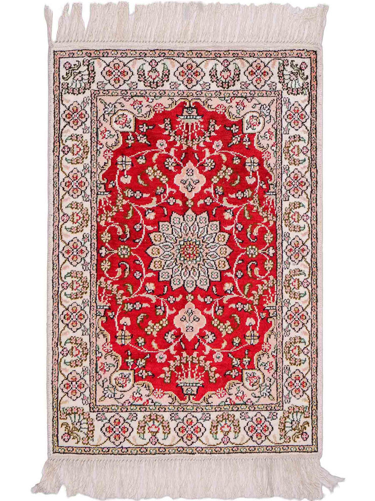 Chiński jedwab Dywan 89x62cm - Dywan orientalny