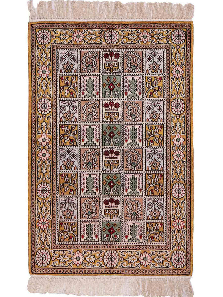 Chiński jedwab Dywan 92x62cm - Dywan orientalny