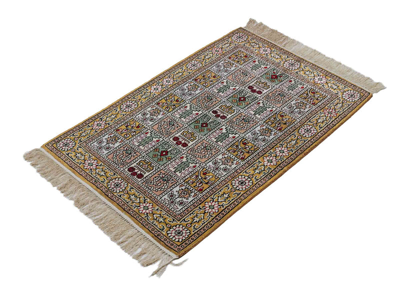 Chiński jedwab Dywan 92x62cm - Dywan orientalny