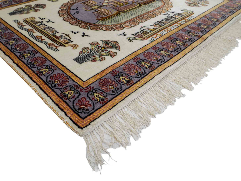 Chiński jedwab Dywan 121x95cm - Dywan orientalny