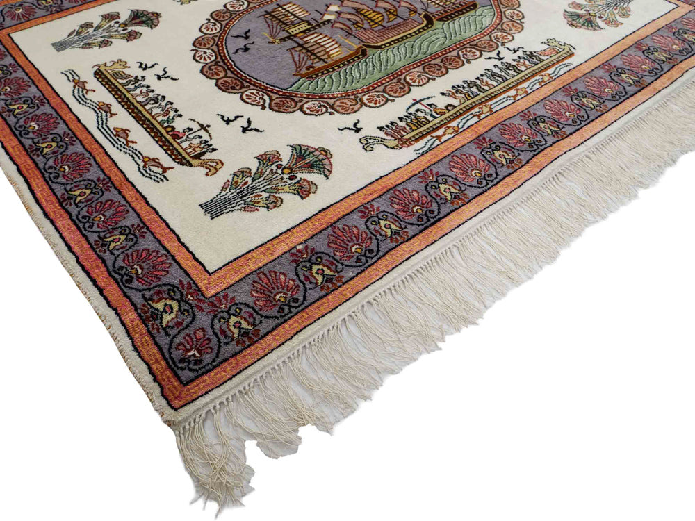 Chiński jedwab Dywan 123x91cm - Dywan orientalny