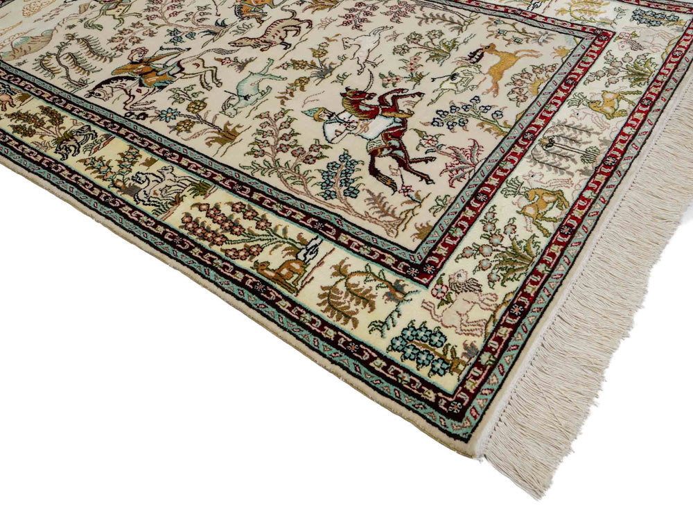 Chiński jedwab Dywan 150x88cm - Dywan orientalny