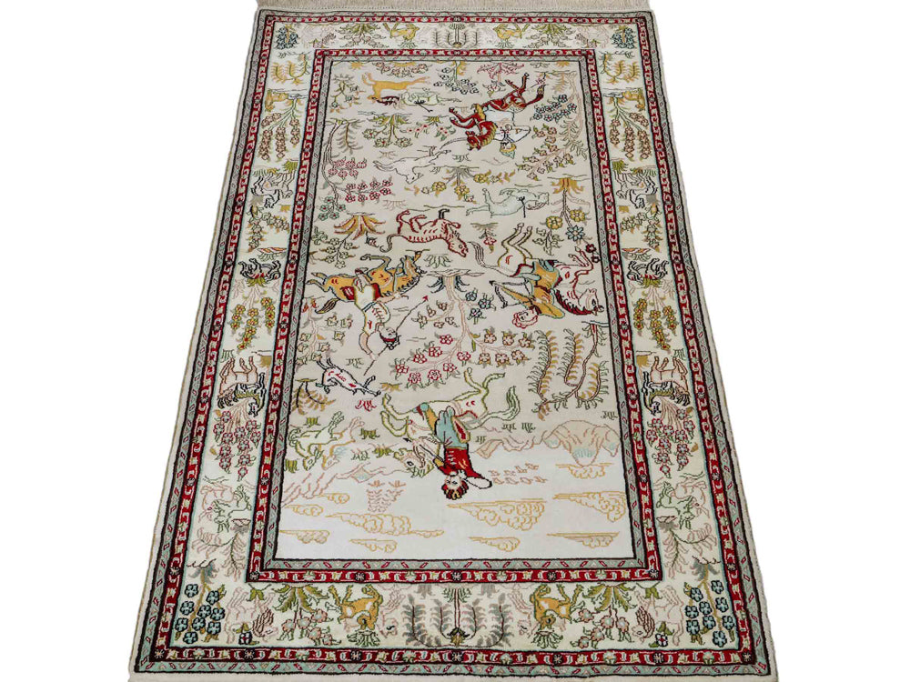 Seidenteppich - China Seide - 150 x 88 cm - beige