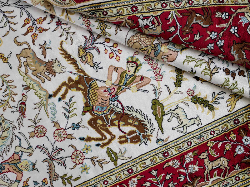 Seidenteppich - China Seide - 180 x 123 cm - beige