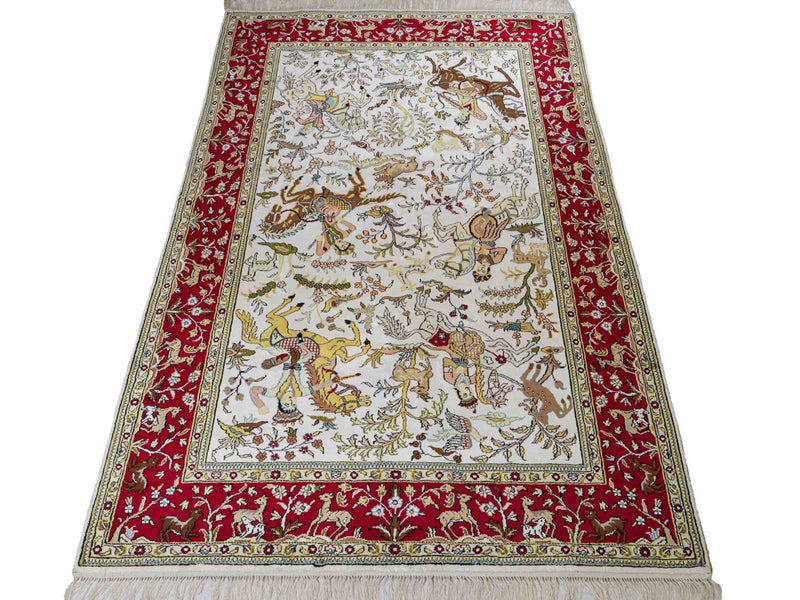 Seidenteppich - China Seide - 180 x 123 cm - beige