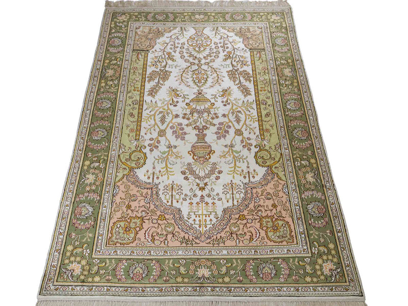 Seidenteppich - China Seide - 181 x 123 cm - beige