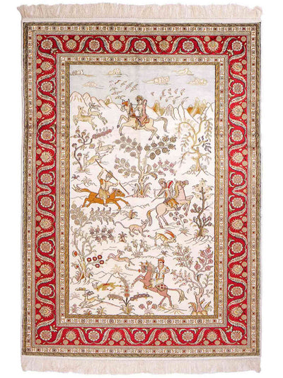 Chiński jedwab Dywan 125x184cm - Dywan orientalny