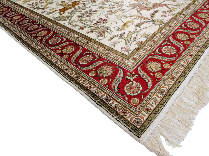 Seidenteppich - China Seide - 184 x 125 cm - beige