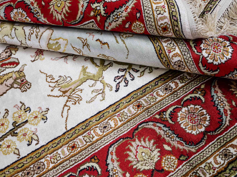 Seidenteppich - China Seide - 184 x 125 cm - beige