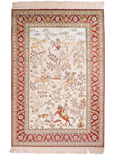 Chiński jedwab Dywan 121x193cm - Dywan orientalny