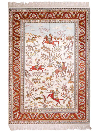 Chiński jedwab Dywan 125x184cm - Dywan orientalny