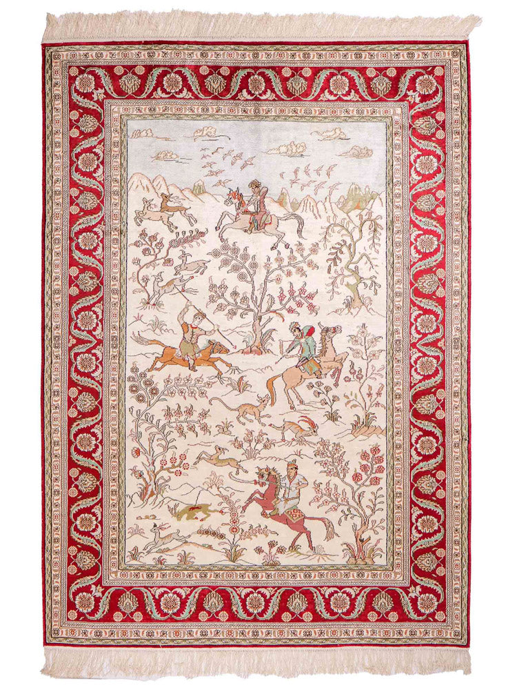 Chiński jedwab Dywan 180x124cm - Dywan orientalny