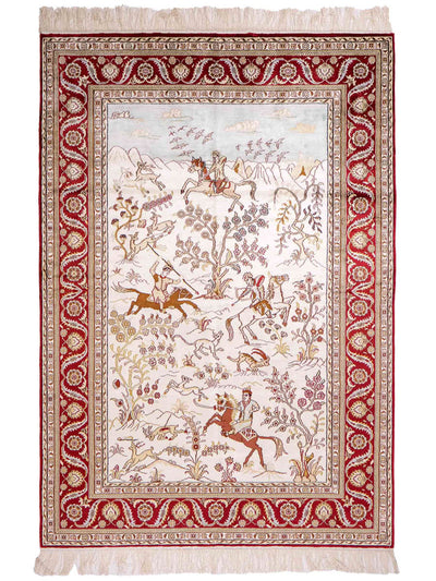 Chiński jedwab Dywan 124x185cm - Dywan orientalny