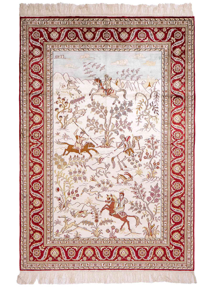 Chiński jedwab Dywan 185x124cm - Dywan orientalny