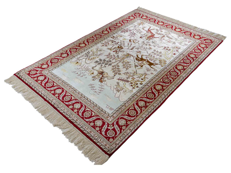 Chiński jedwab Dywan 185x124cm - Dywan orientalny